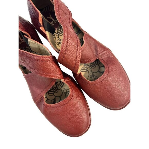 FLY London Women's Yogo Wedge Pump Cherry Mousse 37 US 6.5 7 - Picture 6 of 6